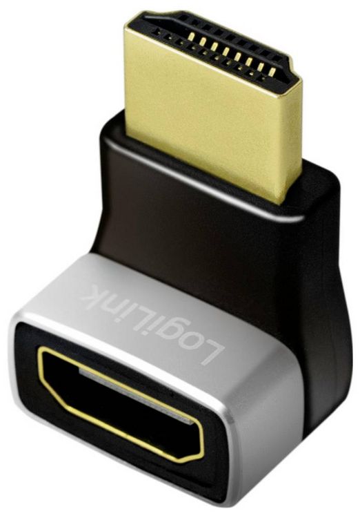 Produktbild: LogiLink AH0007A HDMI Adapter [1x HDMI-Buchse - 1x HDMI-Stecker] Schwarz-Grau