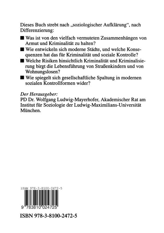 Produktbild: Soziale Ungleichheit, Kriminalit&auml;t und Kriminalisierung