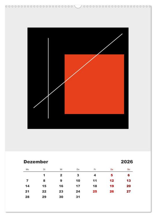 Produktbild: GeoArt - geometrische Formen (hochwertiger Premium Wandkalender 2026 DIN A2 hoch), Kunstdruck in Hochglanz