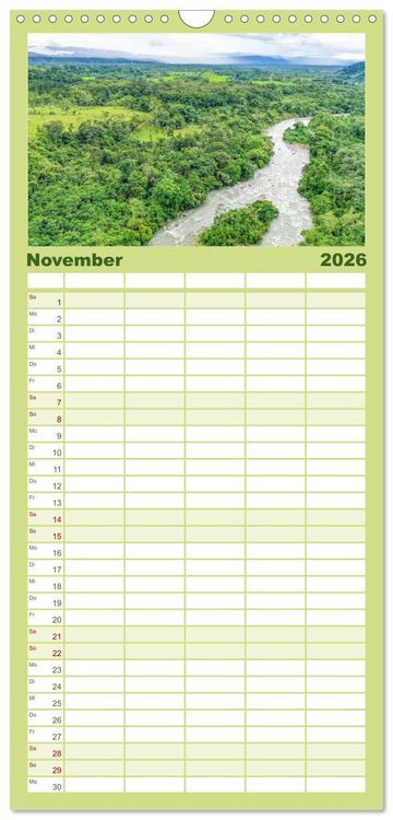 Produktbild: Familienplaner 2026 - Peru - Magie der Anden mit 5 Spalten (Wandkalender, 21 x 45 cm) CALVENDO