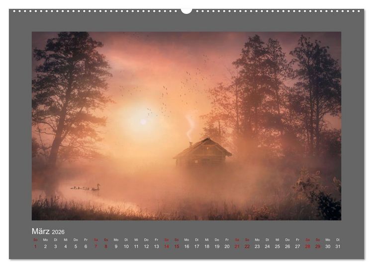 Produktbild: Vom Zauber der Einsamkeit (hochwertiger Premium Wandkalender 2026 DIN A2 quer), Kunstdruck in Hochglanz