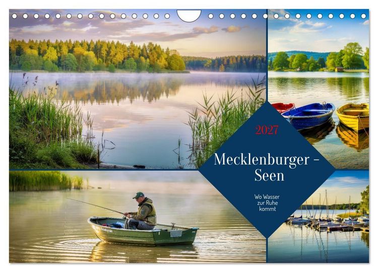 Produktbild: Mecklenburger - Seen (Wandkalender 2027 DIN A4 quer), CALVENDO Monatskalender