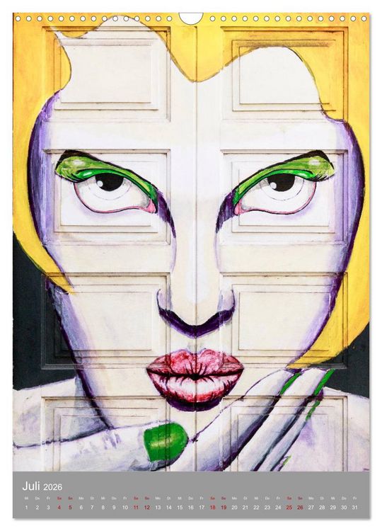 Produktbild: Street Art - Funchals T&uuml;ren der Phantasie (Wandkalender 2026 DIN A3 hoch), CALVENDO Monatskalender