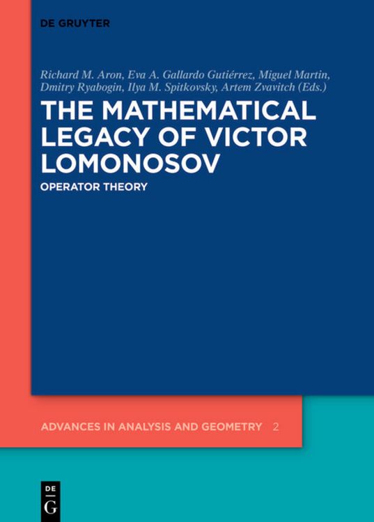 Produktbild: The Mathematical Legacy of Victor Lomonosov