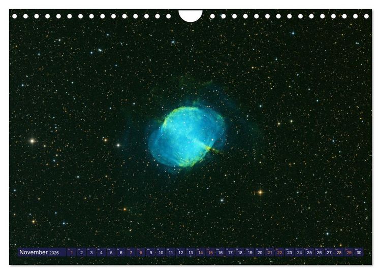 Produktbild: Galaxien, Sterne und Nebel: Leuchten aus dem All (Wandkalender 2026 DIN A4 quer), CALVENDO Monatskalender