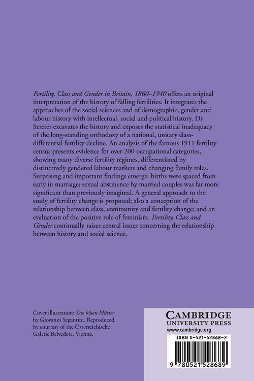 Produktbild: Fertility, Class and Gender in Britain, 1860 1940