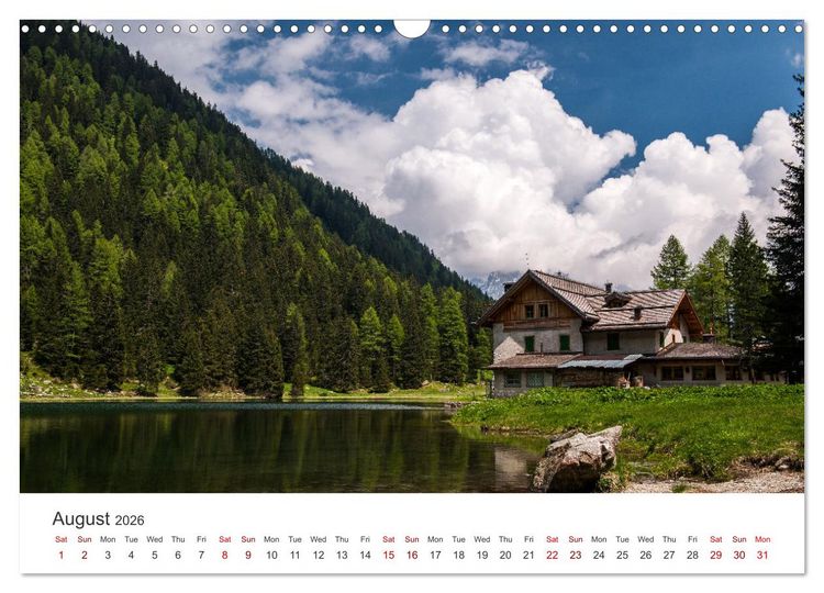 Produktbild: Alpine lakes on the Dolomites (Wall Calendar 2026 DIN A3 landscape), CALVENDO 12 Month Wall Calendar