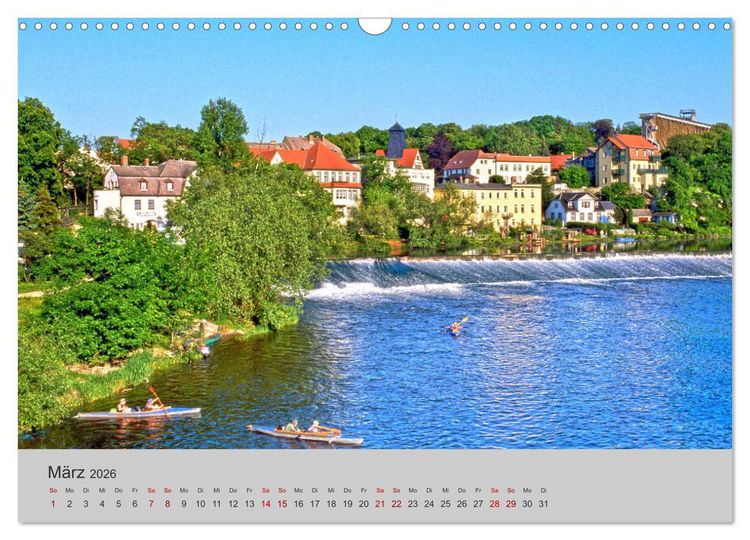 Produktbild: Die Saale Von Franken zur Elbe (Wandkalender 2026 DIN A3 quer), CALVENDO Monatskalender