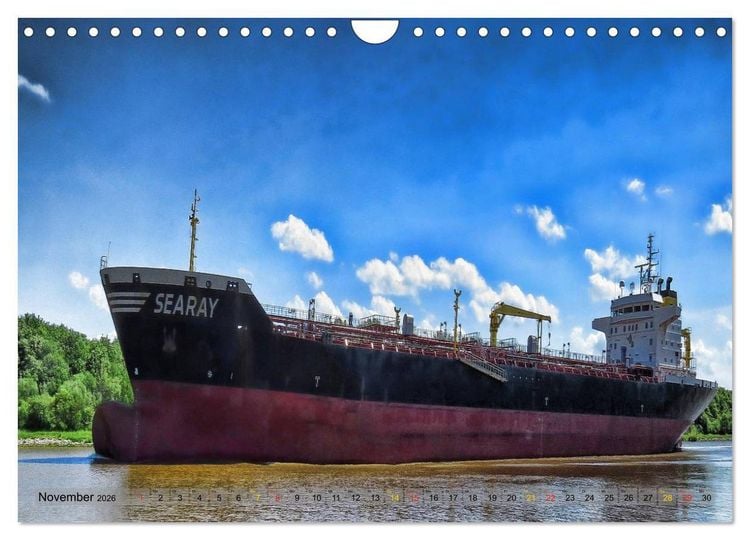 Produktbild: Transportschiffe Giganten der Meere (Wandkalender 2026 DIN A4 quer), CALVENDO Monatskalender