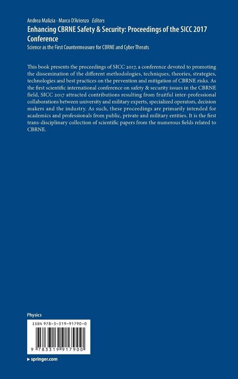 Produktbild: Enhancing CBRNE Safety & Security: Proceedings of the SICC 2017 Conference