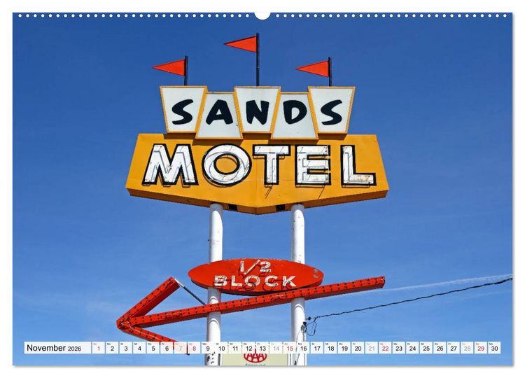 Produktbild: American Motels - Nostalgie mit Neon (Wandkalender 2026 DIN A2 quer), CALVENDO Monatskalender