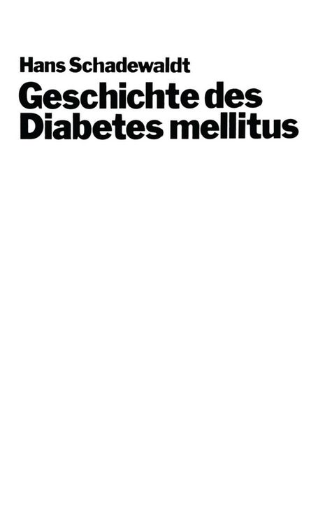 Produktbild: Geschichte des Diabetes mellitus