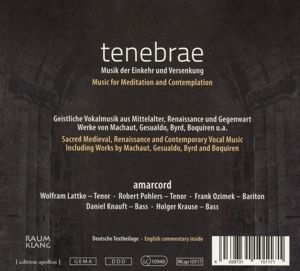 Produktbild: Tenebrae: Sacred Vocal Music