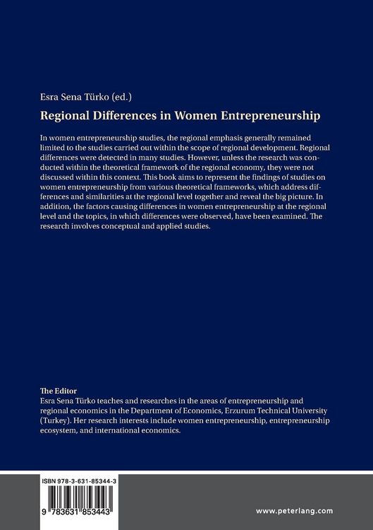 Produktbild: Regional Differences in Women Entrepreneurship