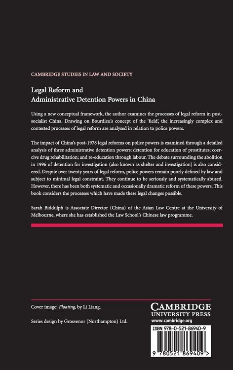 Produktbild: Legal Reform and Administrative Detention Powers in China