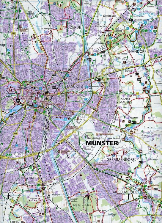 Produktbild: KOMPASS Wanderkarte M&uuml;nster, Osnabr&uuml;ck