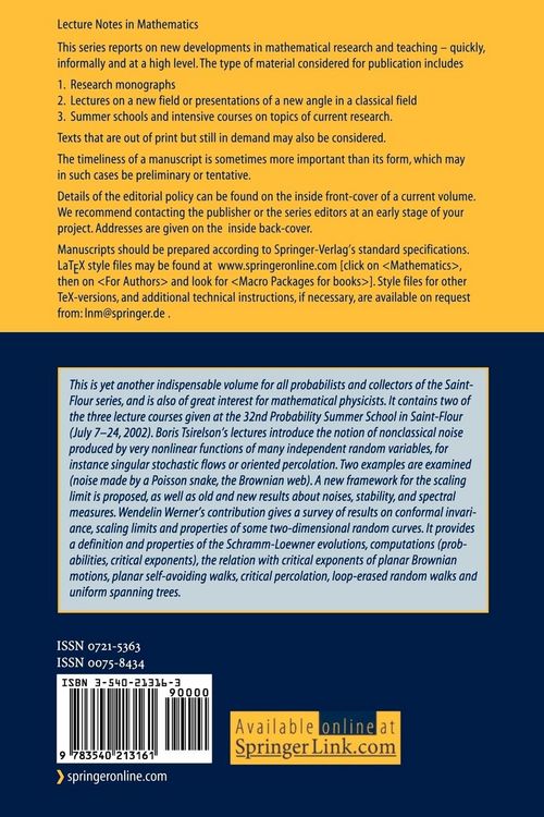 Produktbild: Lectures on Probability Theory and Statistics
