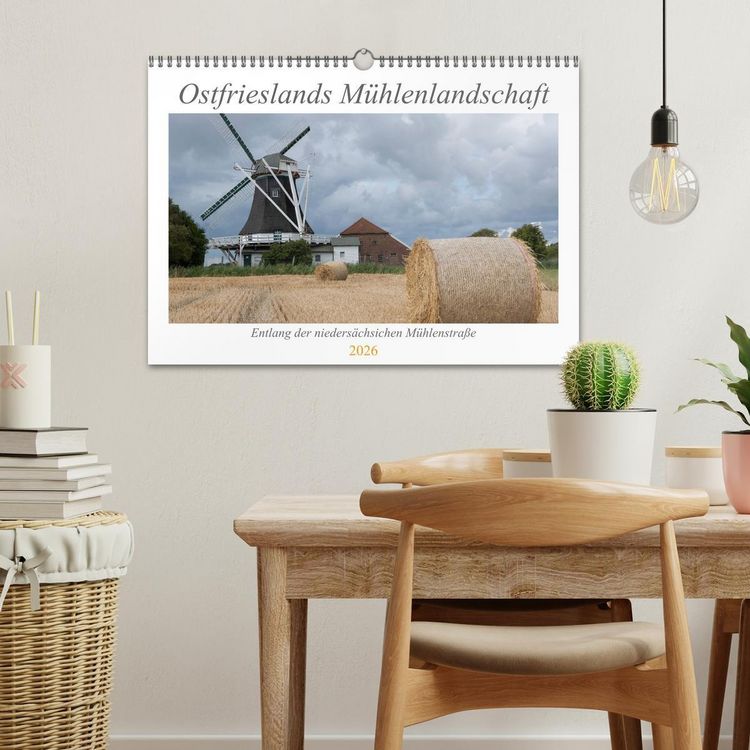 Produktbild: Ostfriesische M&uuml;hlenlandschaft (Wandkalender 2026 DIN A3 quer), CALVENDO Monatskalender