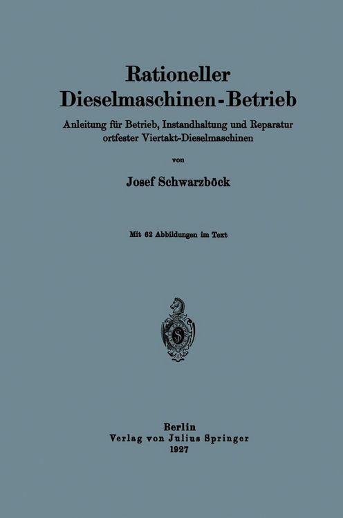 Produktbild: Rationeller Dieselmaschinen-Betrieb