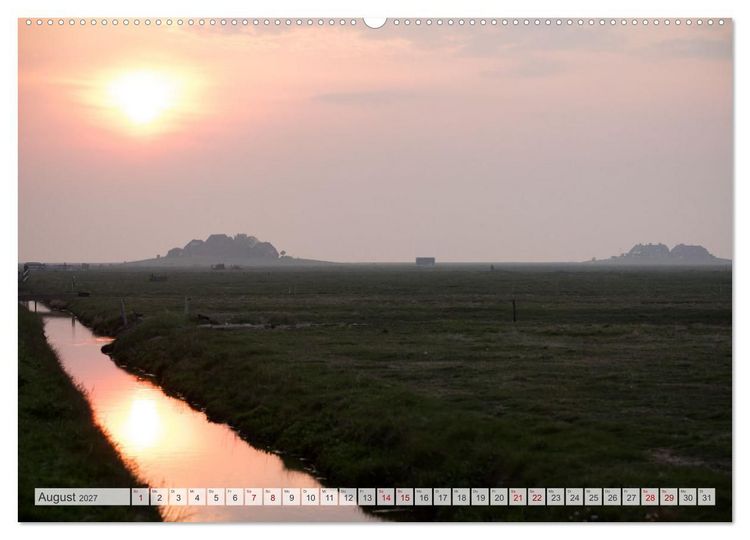 Produktbild: Wundersch&ouml;ne Hallig Hooge (Wandkalender 2027 DIN A2 quer), CALVENDO Monatskalender