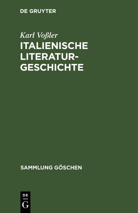 Produktbild: Italienische Literaturgeschichte