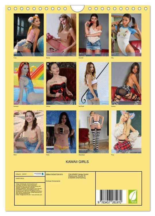 Produktbild: KAWAII GIRLS (Wandkalender 2026 DIN A4 hoch), CALVENDO Monatskalender