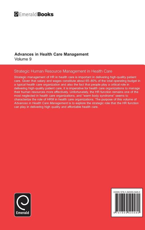 Produktbild: Strategic Human Resource Management in Health Care