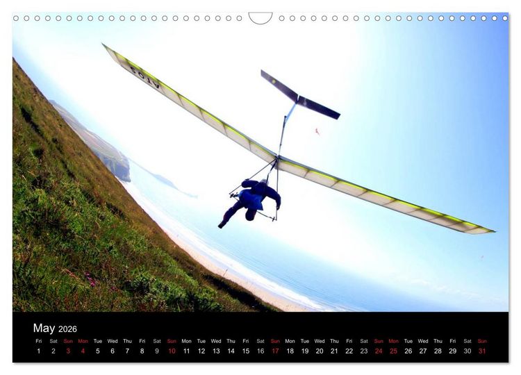 Produktbild: Hang gliding at Rhossili (Wall Calendar 2026 DIN A3 landscape), CALVENDO 12 Month Wall Calendar