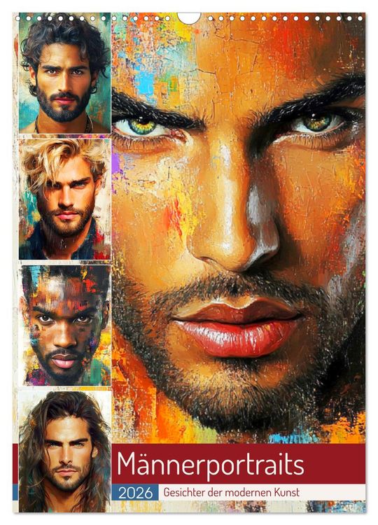 Produktbild: M&auml;nnerportraits. Gesichter der modernen Kunst (Wandkalender 2026 DIN A3 hoch), CALVENDO Monatskalender