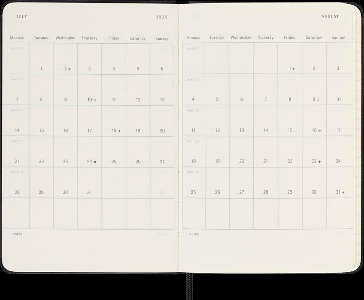 Produktbild: Moleskine 12 Month 25 Weekly Horizont. Pocket Geb Black