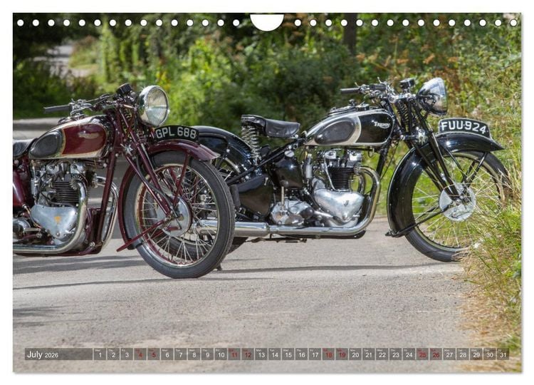 Produktbild: Classic Motorcycles (Wall Calendar 2026 DIN A4 landscape), CALVENDO 12 Month Wall Calendar