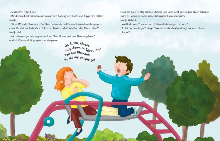 Produktbild: Nadja und Elias feiern Pessach. Bilderbuch