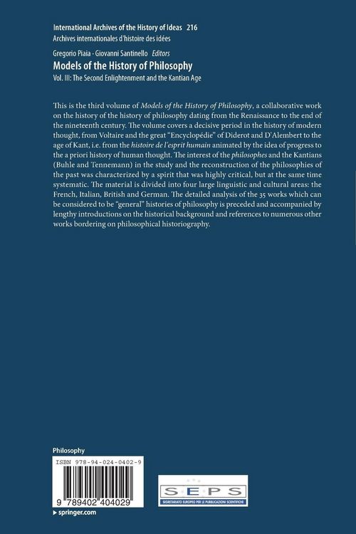 Produktbild: Models of the History of Philosophy