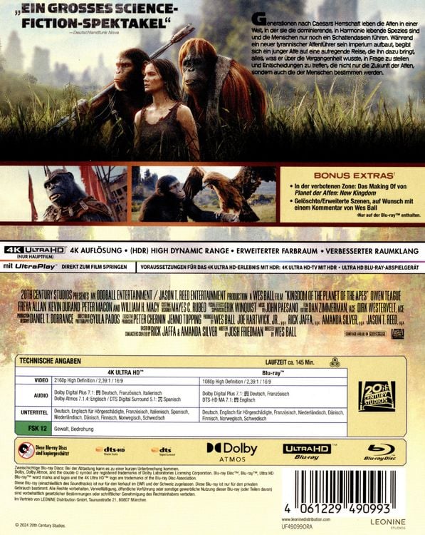 Produktbild: Planet der Affen - New Kingdom (4K Ultra HD) (+ Blu-ray)