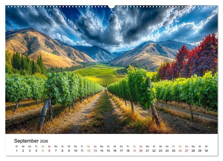 Produktbild: Neuseeland - Land der tausend Horizonte (Wandkalender 2026 DIN A2 quer), CALVENDO Monatskalender