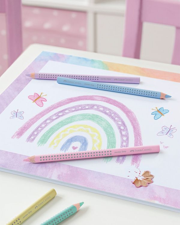 Faber-Castell Buntstifte Jumbo Grip Pastell 5er Set
