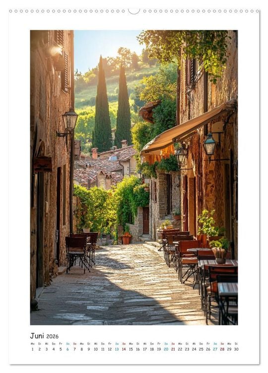 Produktbild: Unter der Sonne der Toskana (hochwertiger Premium Wandkalender 2026 DIN A2 hoch), Kunstdruck in Hochglanz
