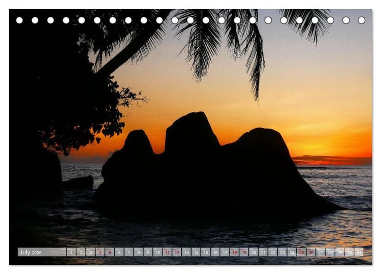 Produktbild: Seychelles, Holidays on Exotic Islands (Desk Calendar 2026 DIN A5 landscape), CALVENDO 12 Month DeskCalendar