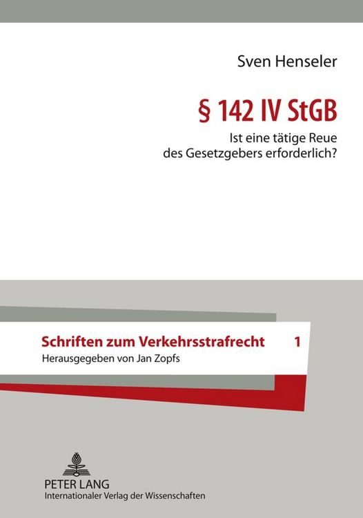 Produktbild: &sect; 142 IV StGB