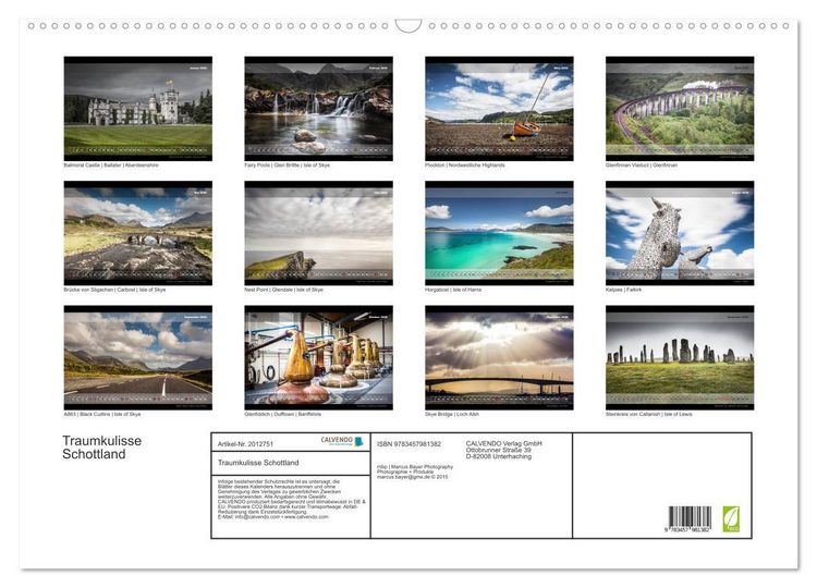 Produktbild: Traumkulisse Schottland (Wandkalender 2026 DIN A2 quer), CALVENDO Monatskalender