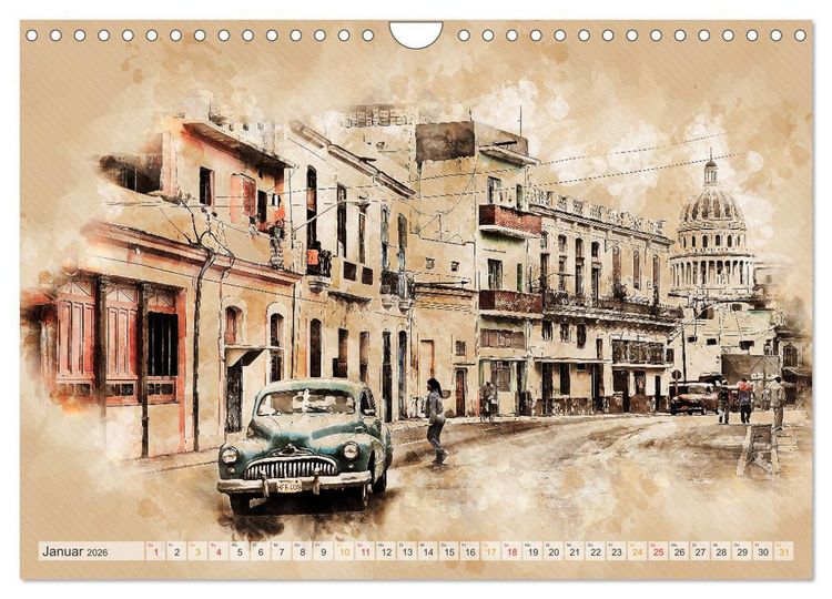 Produktbild: Cuba - Inselstaat in der Karibik (Wandkalender 2026 DIN A4 quer), CALVENDO Monatskalender