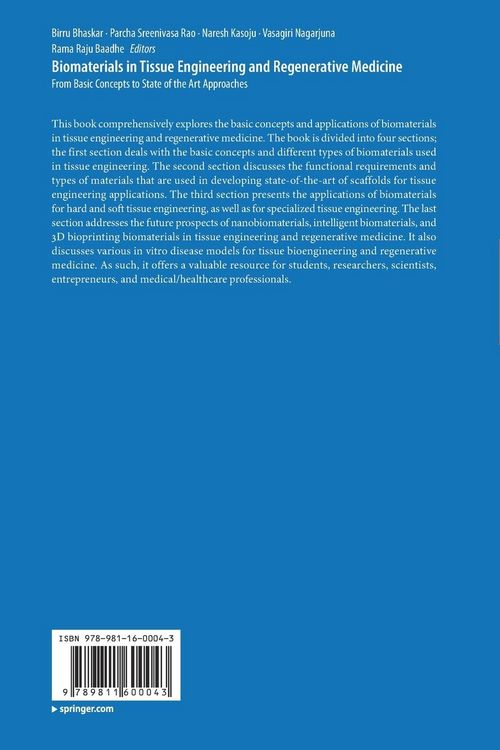 Produktbild: Biomaterials in Tissue Engineering and Regenerative Medicine