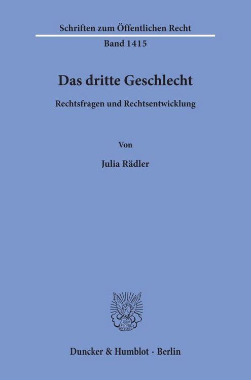Produktbild: Das dritte Geschlecht.