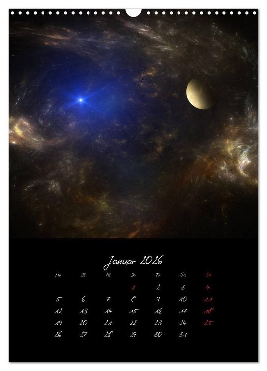 Produktbild: Die gro&szlig;e Reise in dem Universum (Wandkalender 2026 DIN A3 hoch), CALVENDO Monatskalender