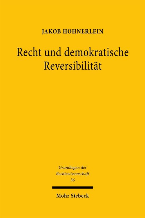 Produktbild: Recht und demokratische Reversibilit&auml;t