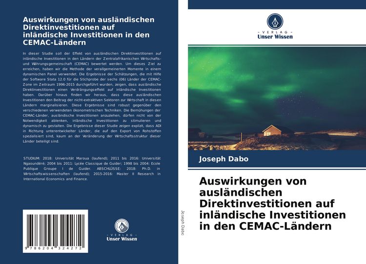 Produktbild: Auswirkungen von ausl&auml;ndischen Direktinvestitionen auf inl&auml;ndische Investitionen in den CEMAC-L&auml;ndern