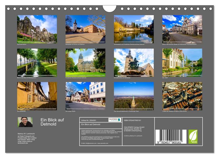 Produktbild: Ein Blick auf Detmold (Wandkalender 2026 DIN A4 quer), CALVENDO Monatskalender