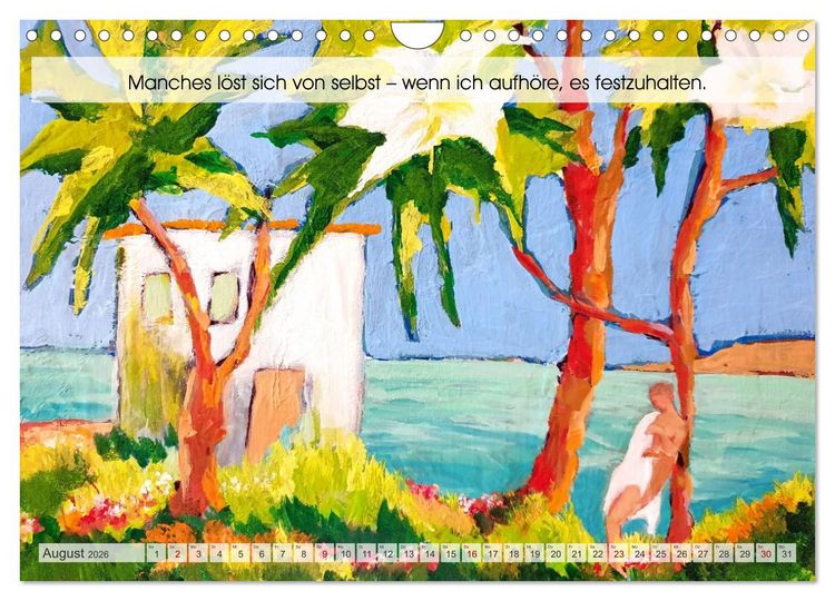 Produktbild: Loslassen als Kunst - Ein poetischer Jahresbegleiter in Bild und Wort (Wandkalender 2026 DIN A4 quer), CALVENDO Monatskalender