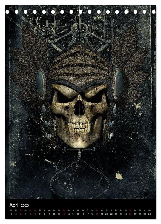 Produktbild: S.O.D. - Skulls Of Death Vol. I - Totenkopf Artworks (Tischkalender 2026 DIN A5 hoch), CALVENDO Monatskalender