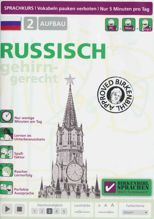 Produktbild: Birkenbihl Sprachen - Russisch gehirn-gerecht - 2 Aufbau (PC+Mac+mp3)